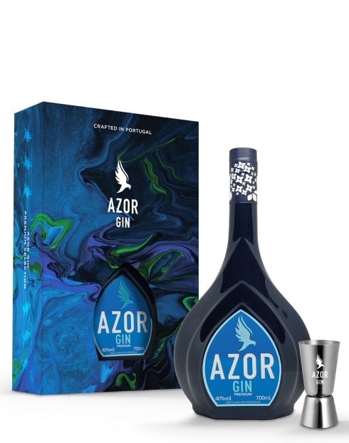 Garcias - Vinhos e Bebidas Espirituosas - GIN AZOR PREMIUM ESTOJO COM DOSEADOR 1