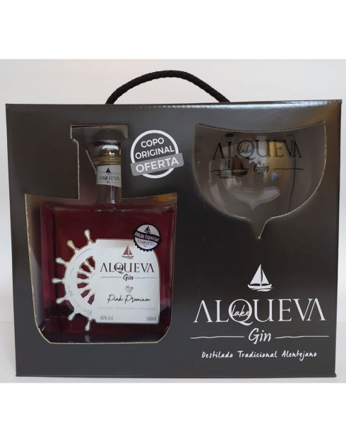 Garcias - Vinhos e Bebidas Espirituosas - GIN ALQUEVA PINK PREMIUM COM COPO 1