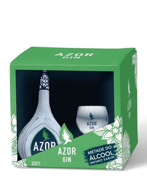 Garcias - Vinhos e Bebidas Espirituosas - GIN AZOR LIGHT C/COPO 20%  1