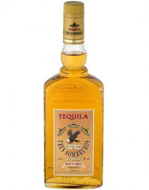 Garcias - Vinhos e Bebidas Espirituosas - TEQUILA 3 SOMBREROS GOLD  1