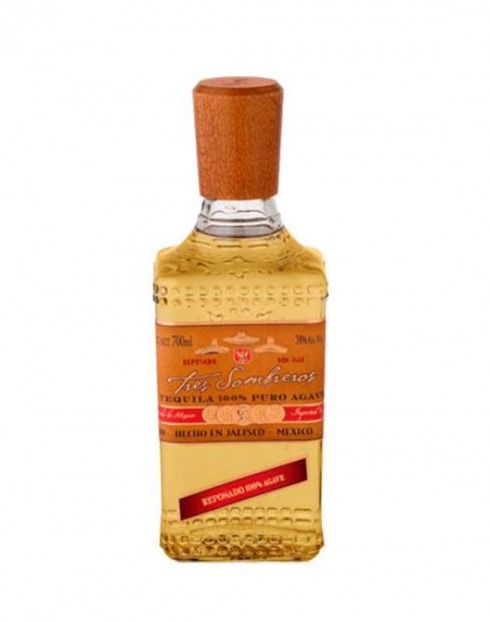 Garcias - Vinhos e Bebidas Espirituosas - TEQUILA 3 SOMBREROS REPOSADO 1