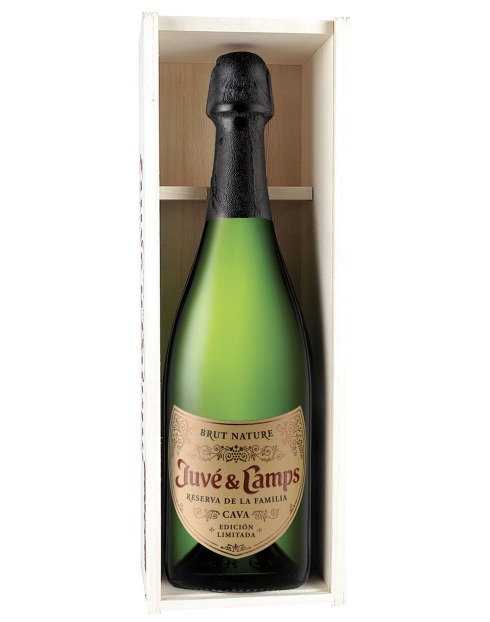 Garcias - Vinhos e Bebidas Espirituosas - CAVA JUVÉ Y CAMPS RESERVA FAMILIA 2018 CAIXA MADEIRA 1,5L BIOLÓGICO 1