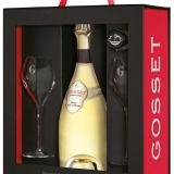 Garcias - Vinhos e Bebidas Espirituosas - CHAMPANHE GOSSET GRAND RESERVE BLANC DE BLANC CONJUNTO 2 FLUTES MAIS 1 GARRAFA 1 Thumb