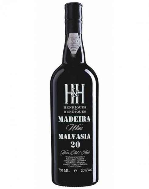 Garcias - Vinhos e Bebidas Espirituosas - VINHO MADEIRA H & H MALVASIA 20 ANOS  1