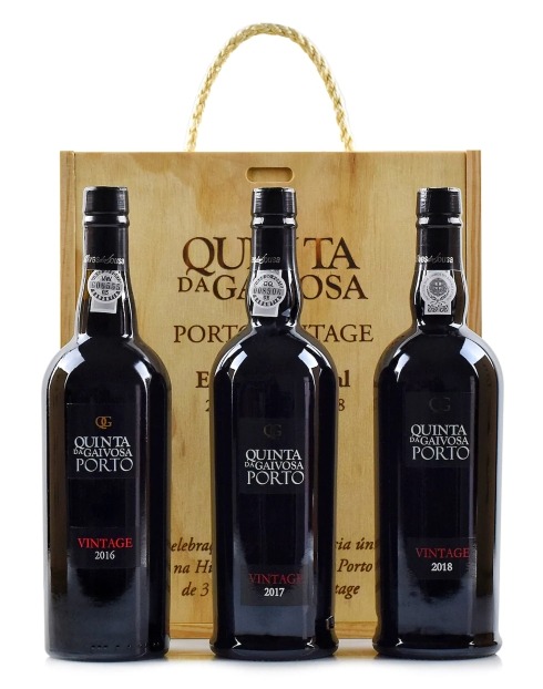 Garcias - Vinhos e Bebidas Espirituosas - VINHO DO PORTO QUINTA DA GAIVOSA CONJUNTO VINTAGES 16/17/18 1