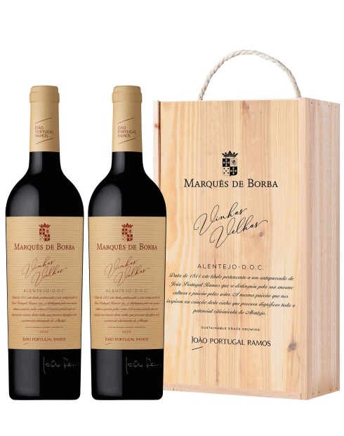 Garcias - Vinhos e Bebidas Espirituosas - VINHO MARQUES BORBA VINHAS VELHAS TINTO 2021 CONJUNTO 2 GARRAFAS 1