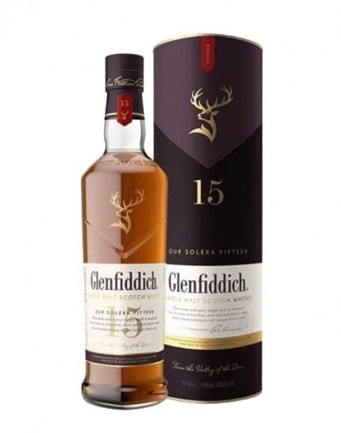 Garcias - Vinhos e Bebidas Espirituosas - WHISKY MALTE GLENFIDDICH 15 ANOS C/ TUBO 1