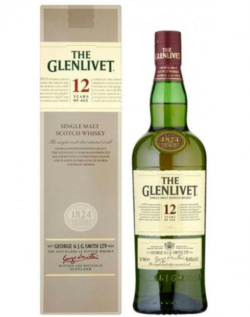 Garcias - Vinhos e Bebidas Espirituosas - WHISKY MALTE GLENLIVET 12 ANOS C/CX 1