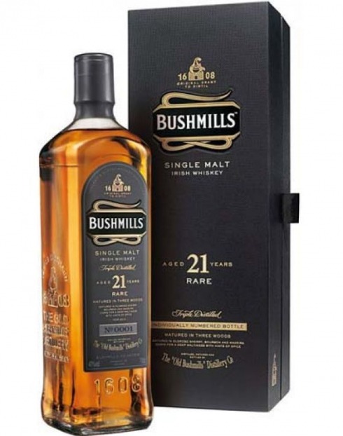 Garcias - Vinhos e Bebidas Espirituosas - WHISKY OLD BUSHMILLS MALTE 21 ANOS C/EST.2013  1