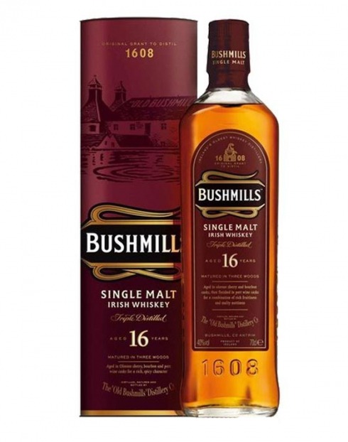 Garcias - Vinhos e Bebidas Espirituosas - WHISKYH OLD BUSHMILLS MALTE 16 ANOS C/ TUBO 1