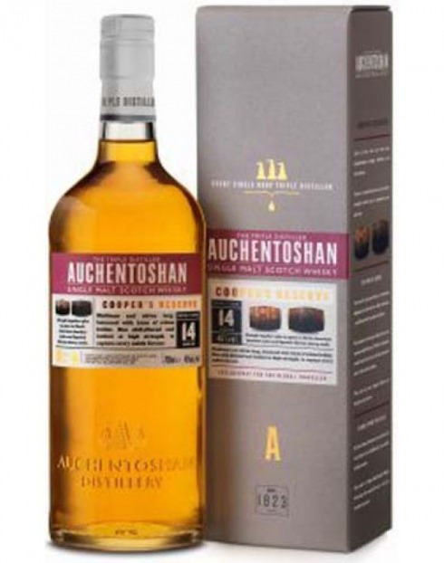 Garcias - Vinhos e Bebidas Espirituosas - WHISKY MALTE AUCHENTOSHAN 14 ANOS COOPERS RES.  1