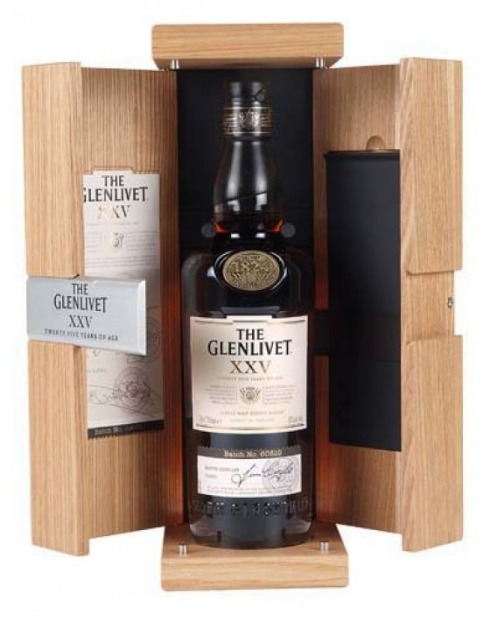 Garcias - Vinhos e Bebidas Espirituosas - WHISKY MALTE GLENLIVET 25 ANOS XXV CX.MAD  1