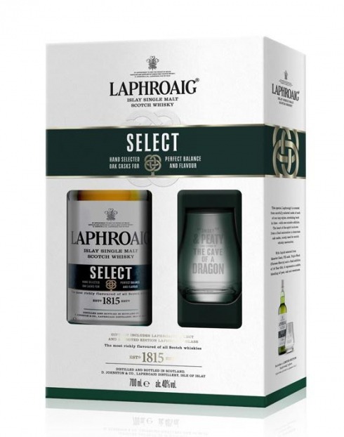 Garcias - Vinhos e Bebidas Espirituosas - WHISKY MALTE LAPHROAIG DOUBLE FACING C/ COPO 1