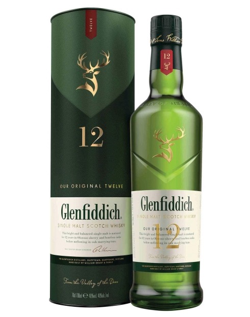 Garcias - Vinhos e Bebidas Espirituosas - WHISKY MALTE GLENFIDDICH 12 ANOS MINIATURA 20CL 1