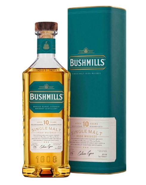 Garcias - Vinhos e Bebidas Espirituosas - WHISKY OLD BUSHMILLS MALTE 10 ANOS C/ TUBO 1