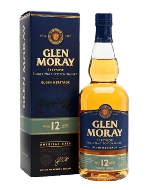 Garcias - Vinhos e Bebidas Espirituosas - WHISKY MALTE GLEN MORAY 12A C/ TUBO 1