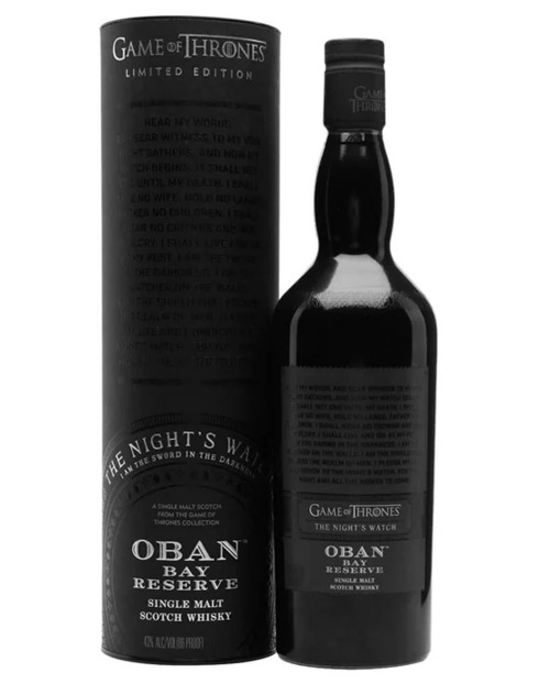 Garcias - Vinhos e Bebidas Espirituosas - WHISKY MALTE OBAN NIGHT'S WATCH GAME OF TRHONES COLLECTION 1