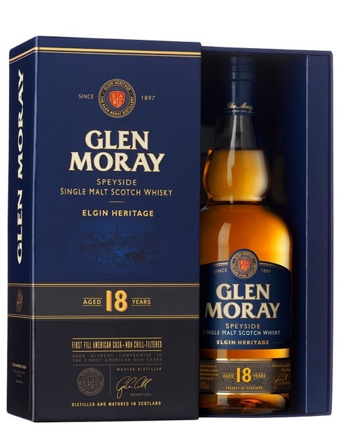 Garcias - Vinhos e Bebidas Espirituosas - WHISKY MALTE GLEN MORAY 18 ANOS  1