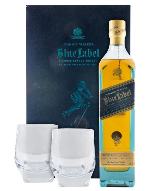 Garcias - Vinhos e Bebidas Espirituosas - WHISKY JOHNNIE WALKER BLUE LABEL COM COPOS 1 Imagem Zoom