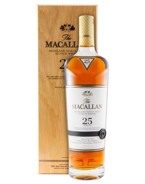 Garcias - Vinhos e Bebidas Espirituosas - WHISKY MALTE MACALLAN SHERRY OAK 25 ANOS COM CAIXA  1